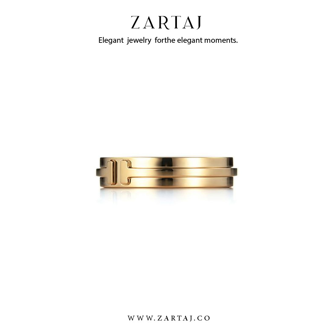 حلقه طلا مردانه طرح تیفانی کد htmt24