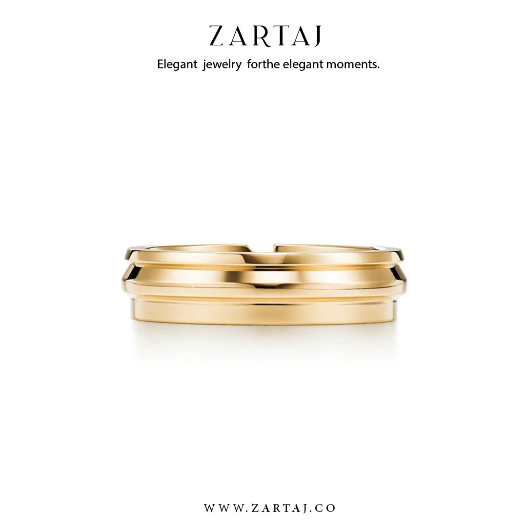 حلقه طلا مردانه طرح تیفانی کد htmt23