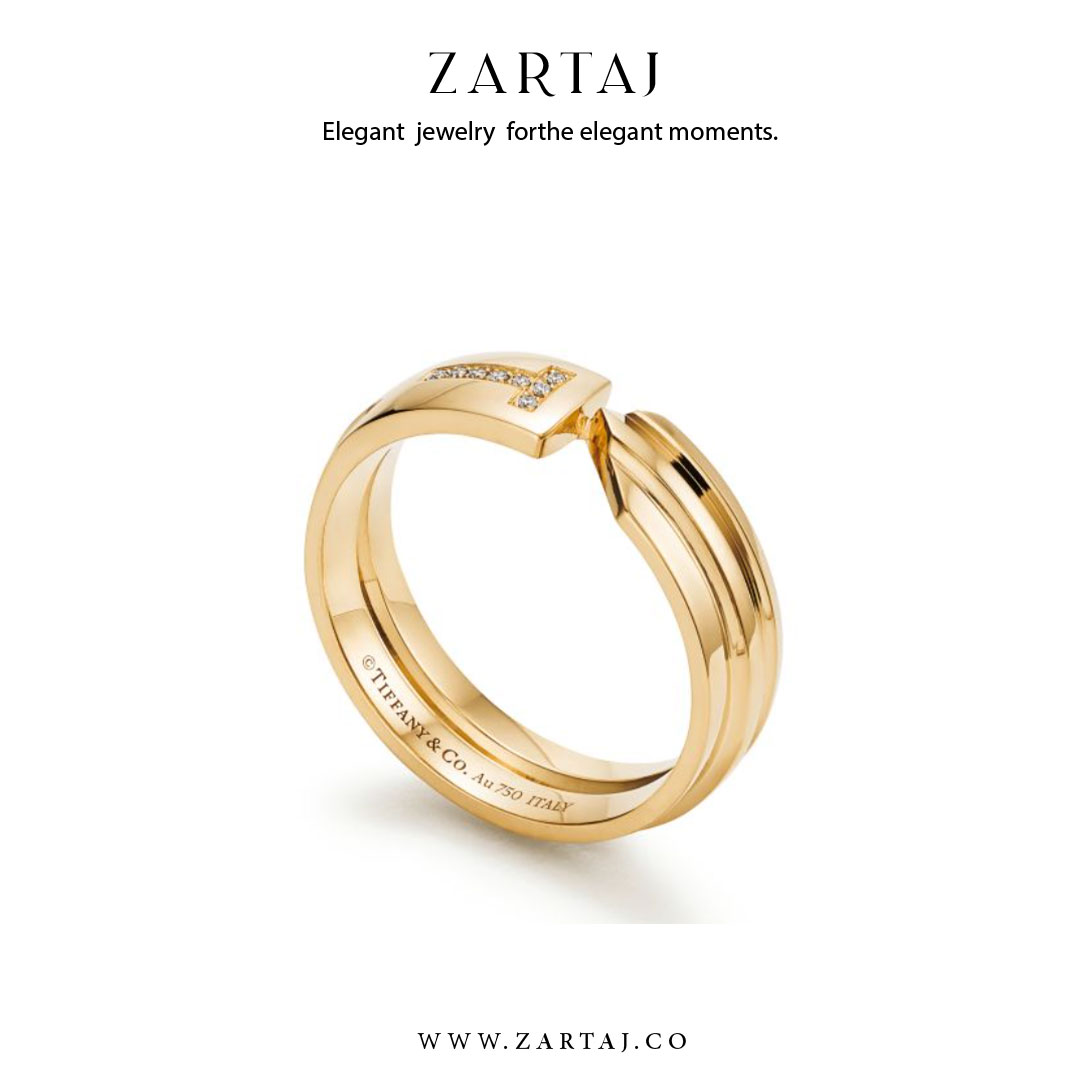 حلقه طلا مردانه طرح تیفانی کد htmt23