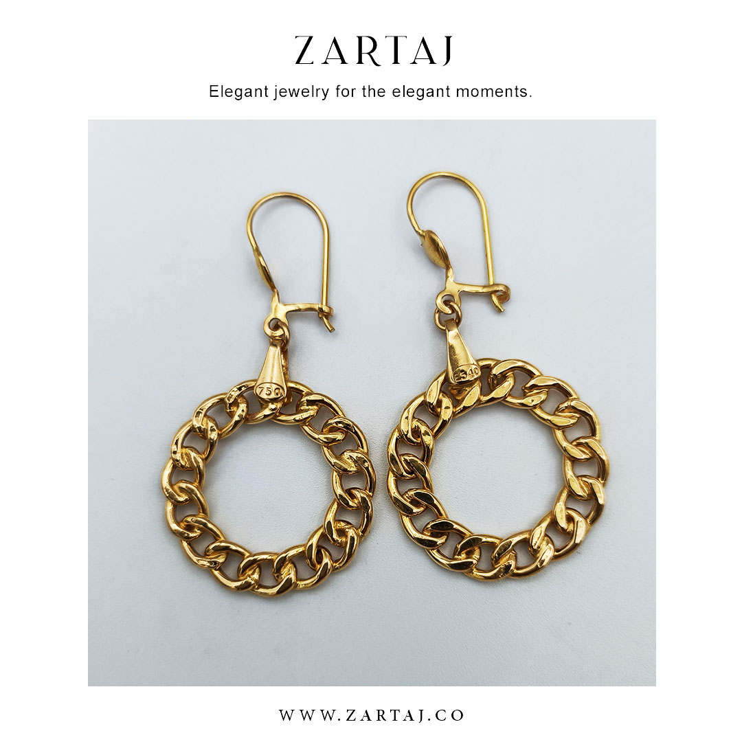 گوشواره طلا کارتیر زرتاج کد gtz۰۷9
