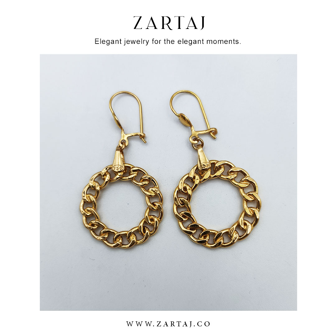 گوشواره طلا کارتیر زرتاج کد gtz۰۷9