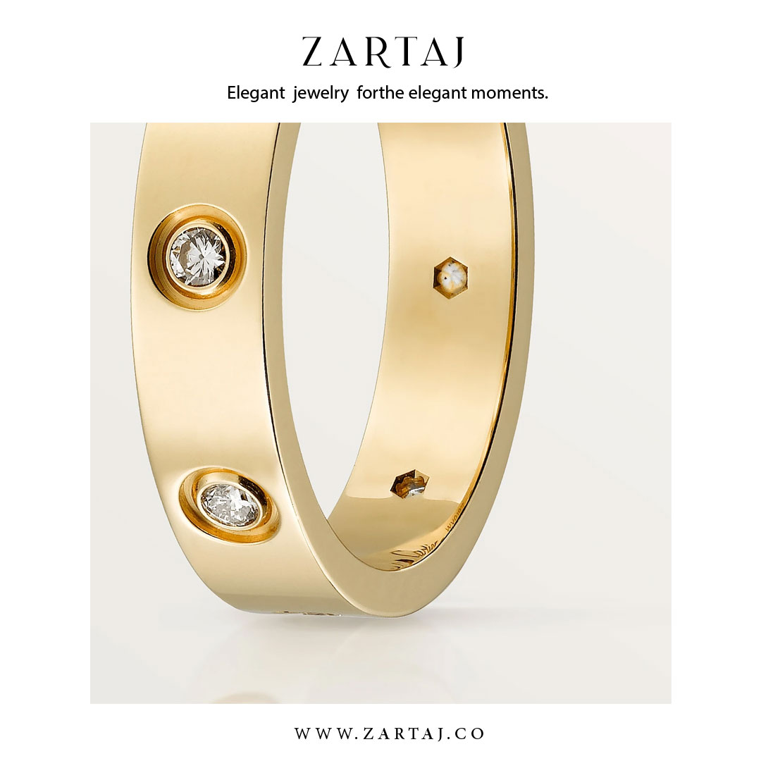 حلقه کارتیه طرح عشق کد cr03