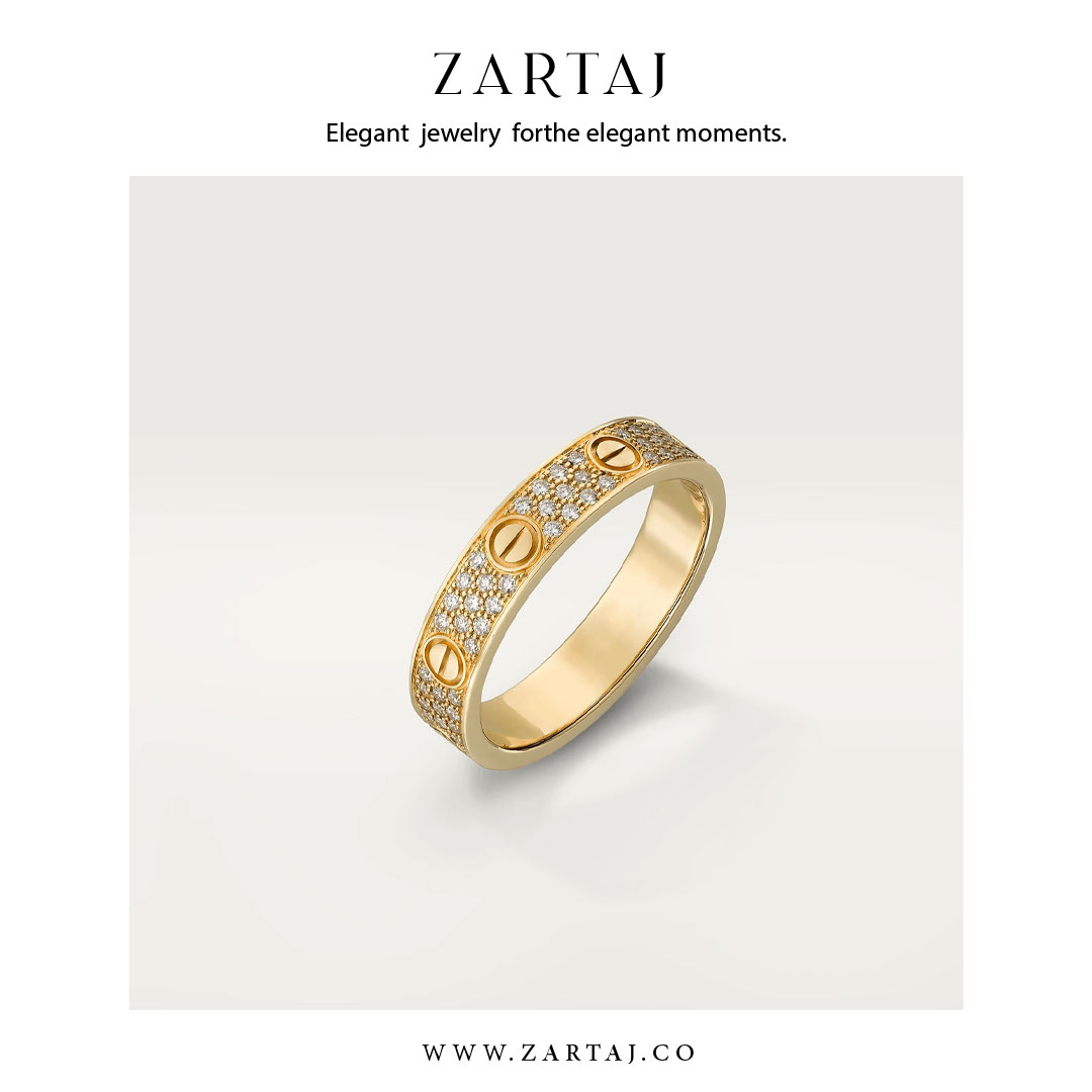 حلقه کارتیه طرح عشق کد cr04