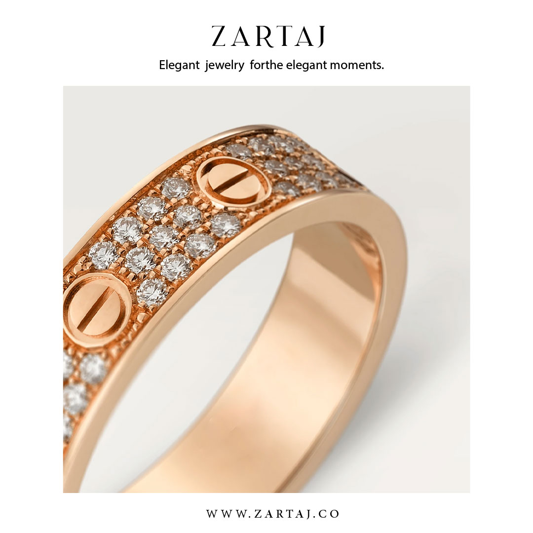 حلقه کارتیه طرح عشق کد cr04