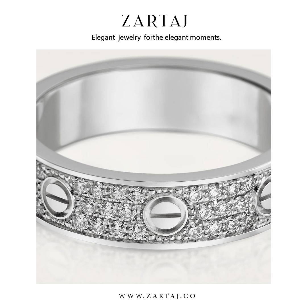 حلقه کارتیه طرح عشق کد cr04