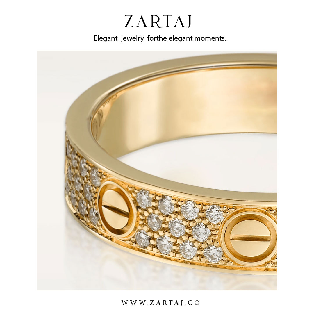 حلقه کارتیه طرح عشق کد cr04