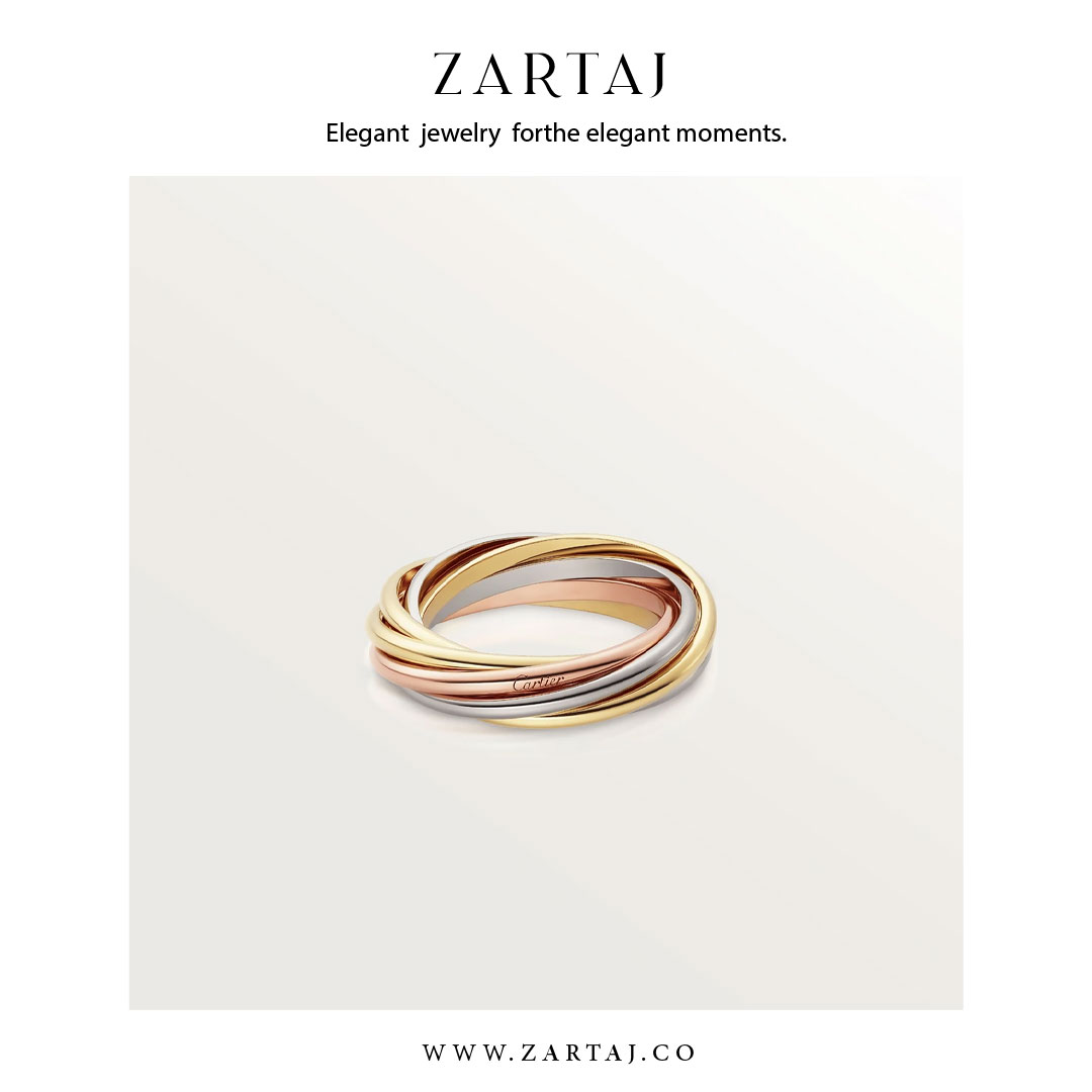حلقه کارتیه طرح ترینیتی  کد cr011