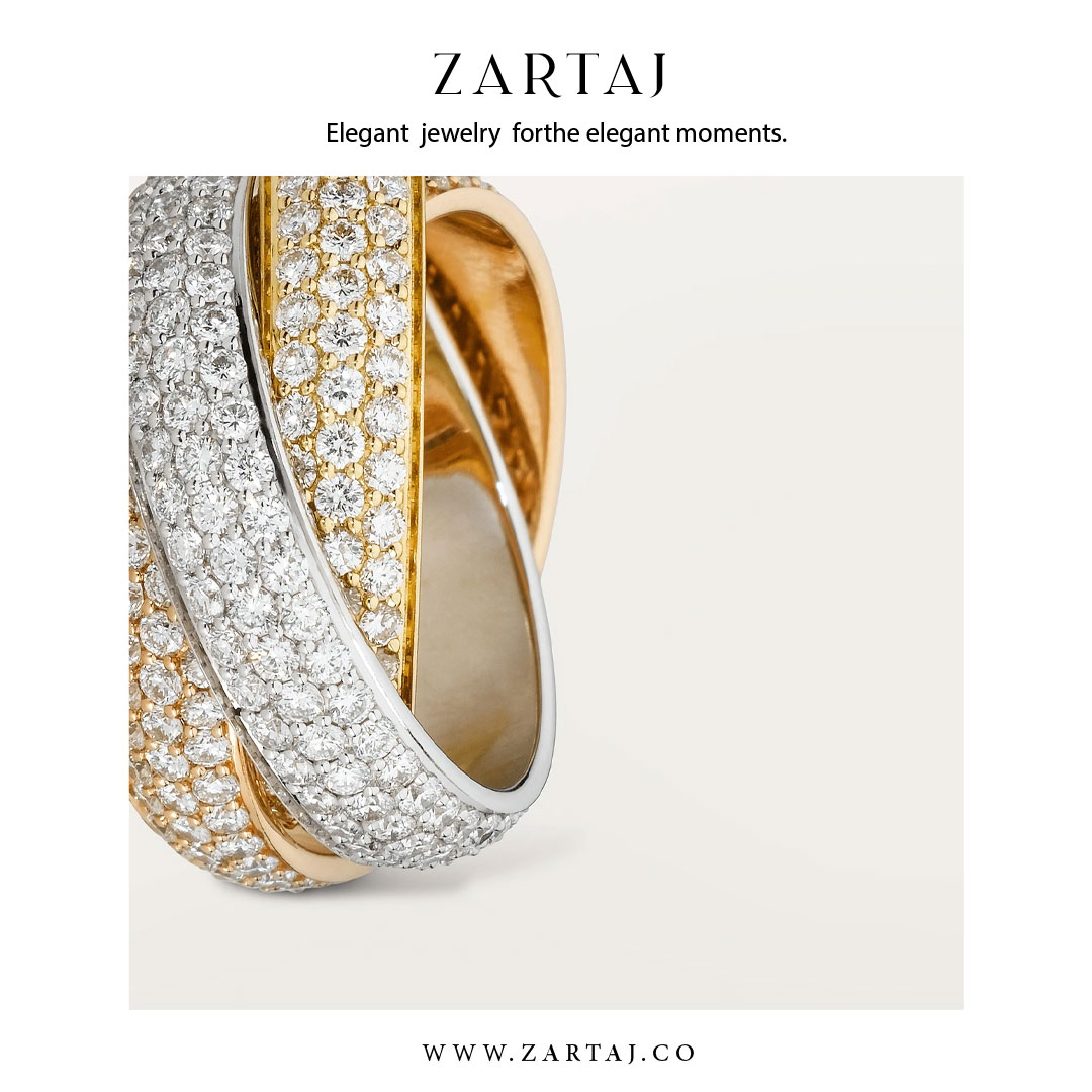حلقه کارتیه طرح ترینیتی  کد cr010