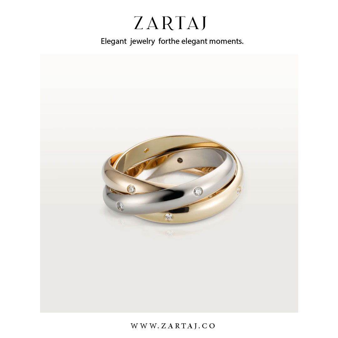 حلقه کارتیه طرح ترینیتی  کد cr07