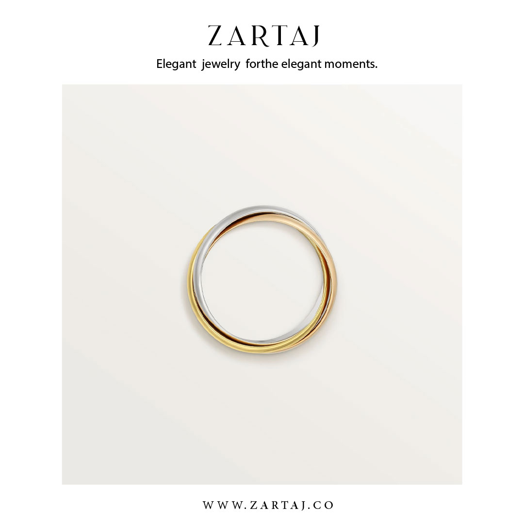 حلقه کارتیه طرح ترینیتی کد cr06