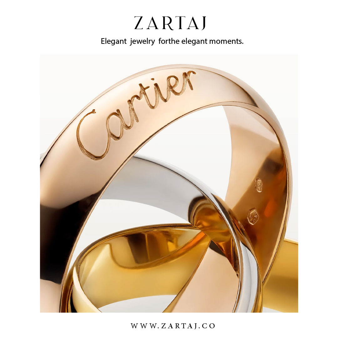 حلقه کارتیه طرح ترینیتی کد cr06